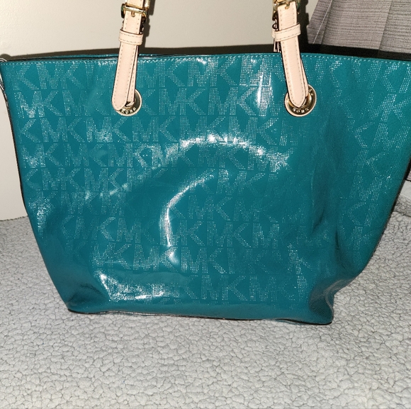 Michael Kors Teal Tote Bag - Picture 2 of 8